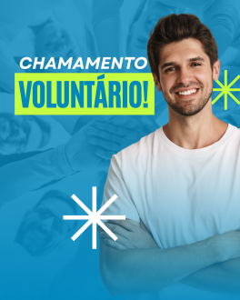post instagram seja um voluntario moderno azul e verde