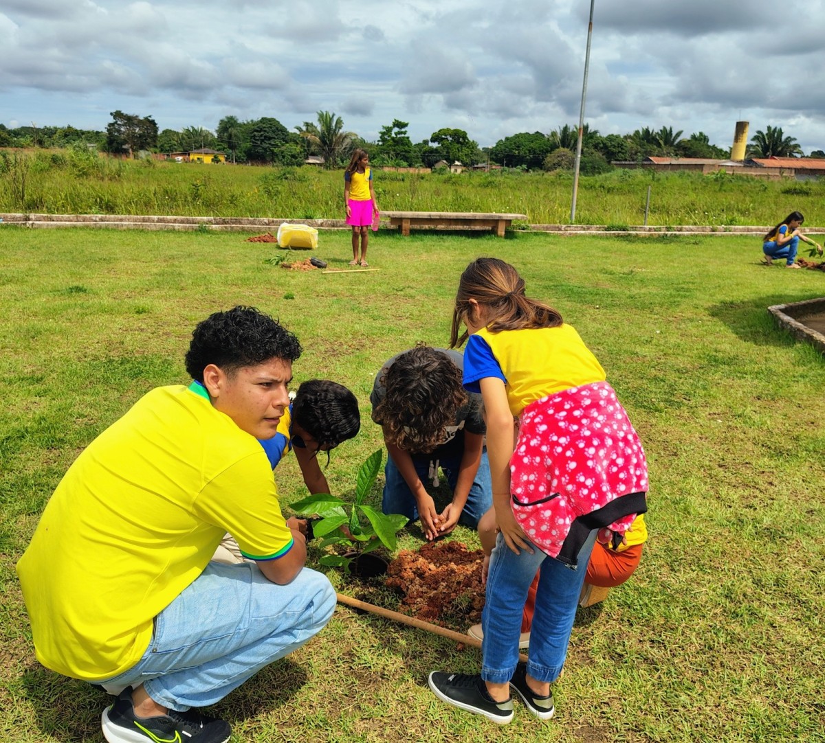 Plantio de árvores é feito na Praça da Juventude