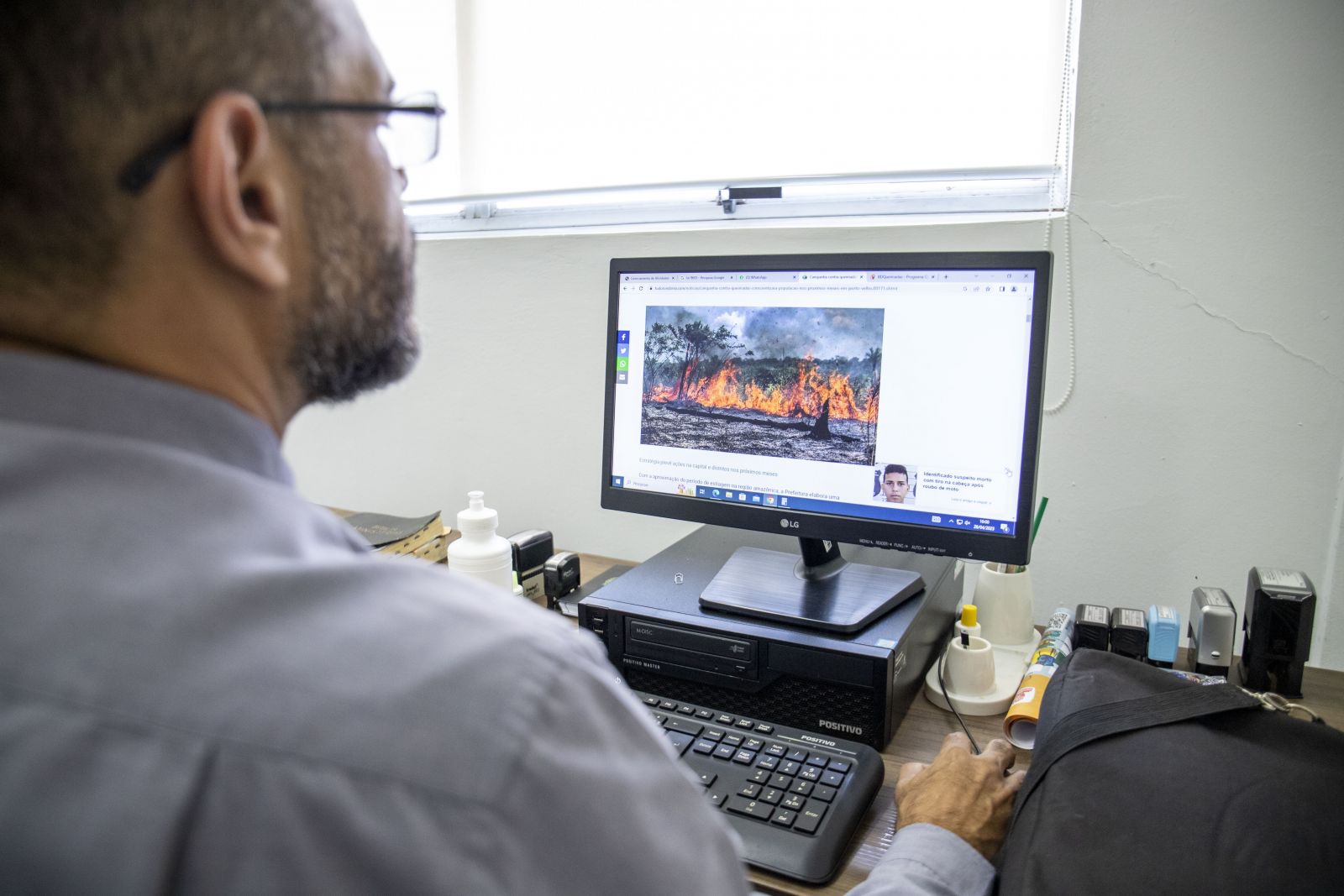 Damasceno explica que todo foco de incêndio en quintais ou terrenos baldios constituem queimadas urbanas