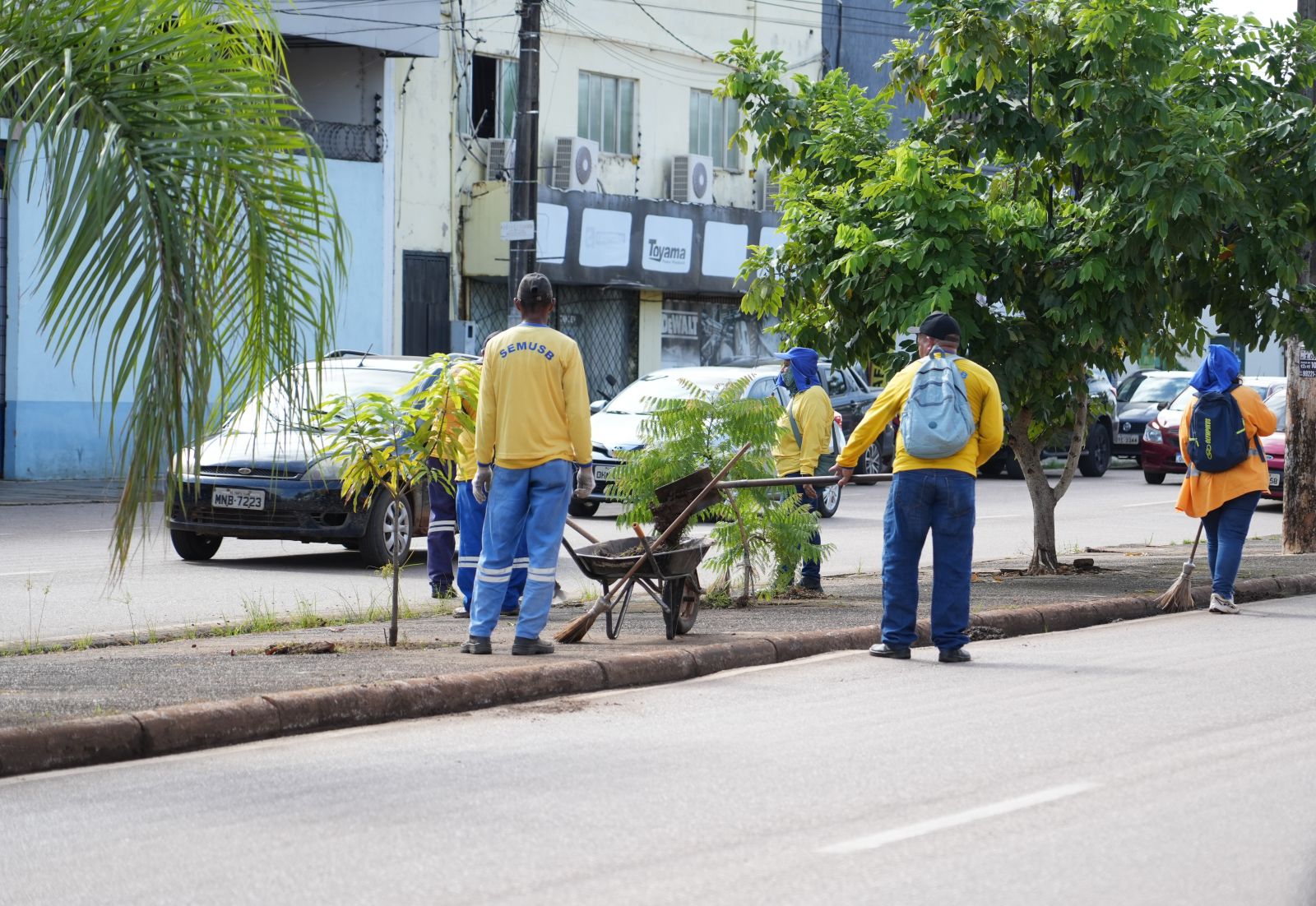Uma das ações ocorreu na avenida Nações Unidas, na região central