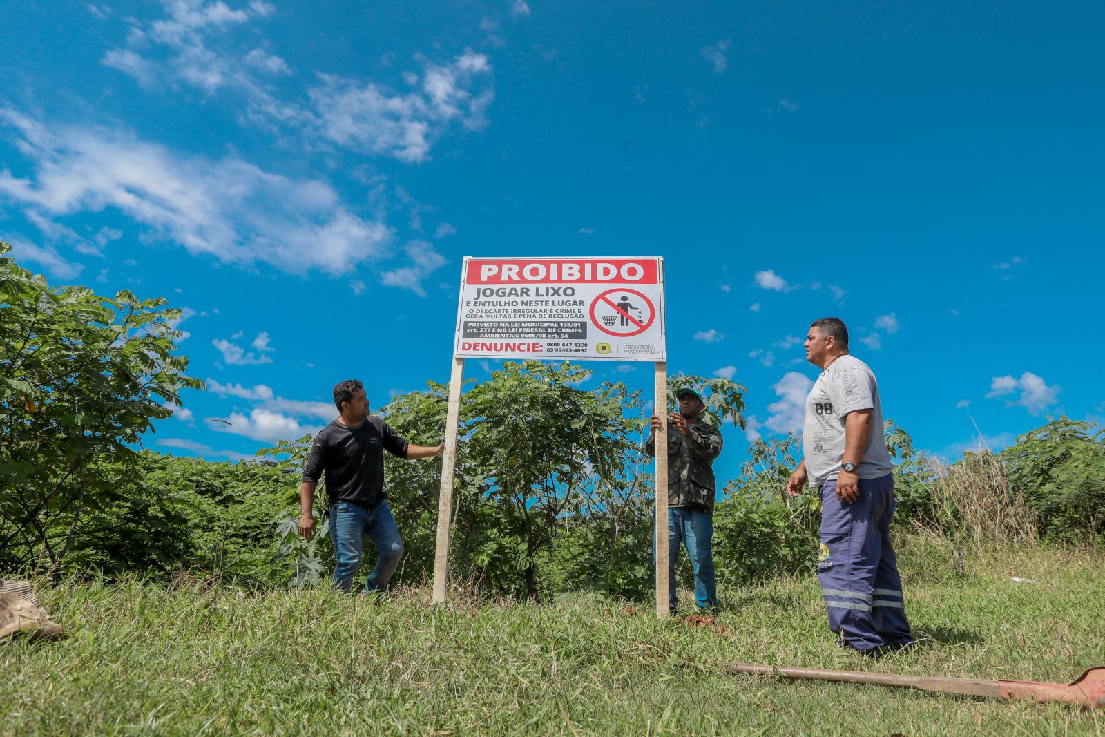 Objetivo é evitar que as áreas sejam alvo de descarte irregular de lixo