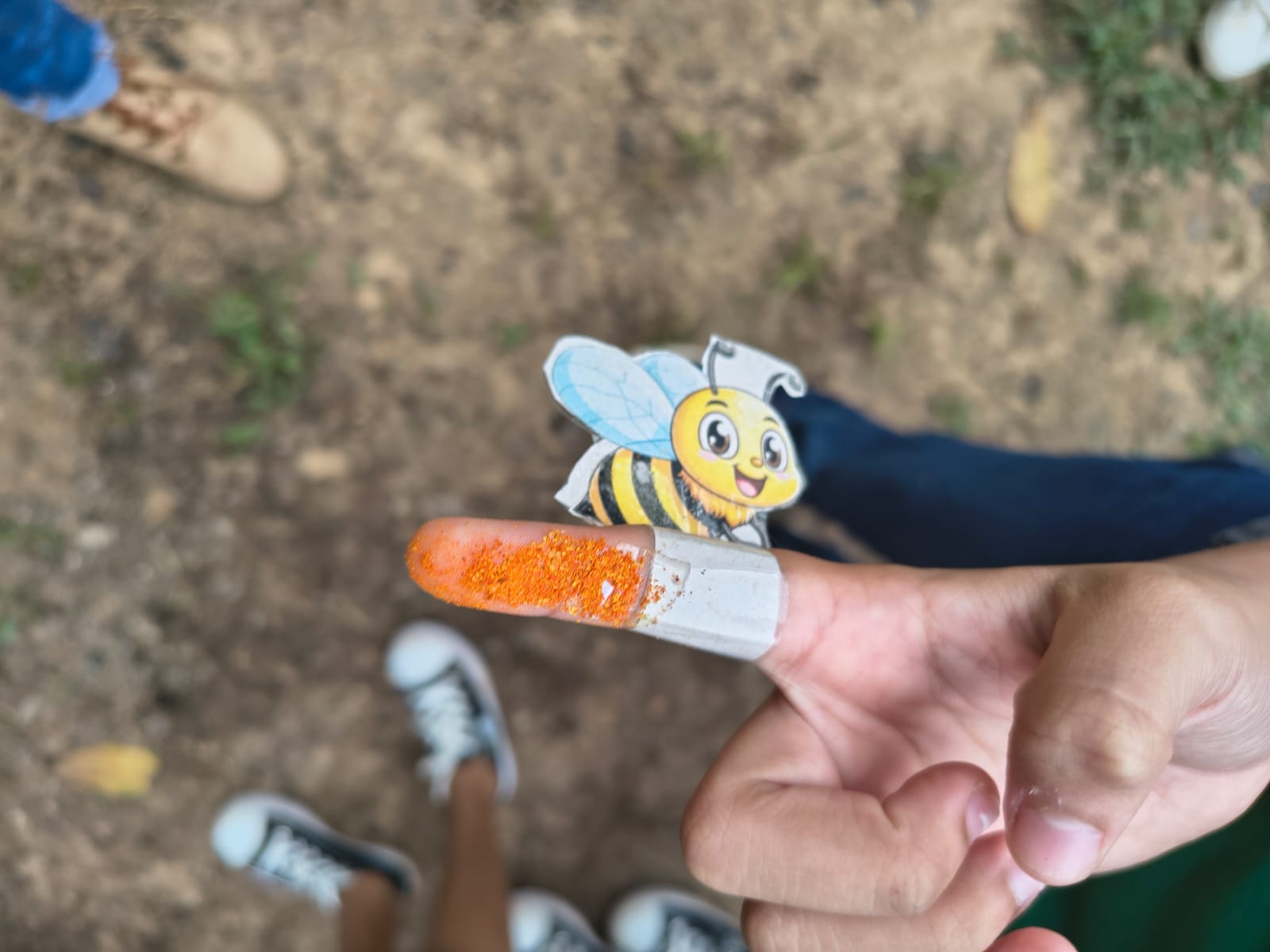 As crianças participaram de palestras lúdicas e dinâmica sobre transporte do pólen