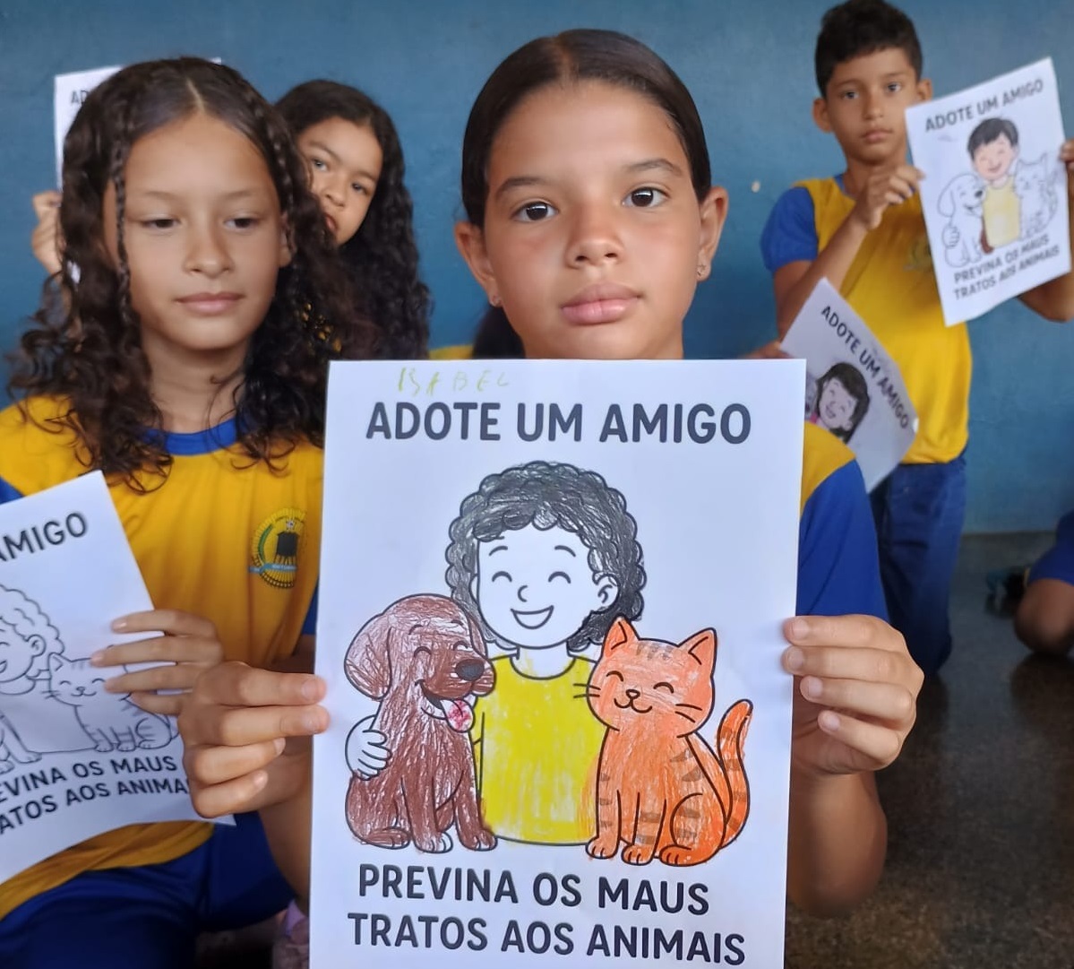 Durante a atividade os alunos participaram de dinâmicas lúdicas e receberam orientações